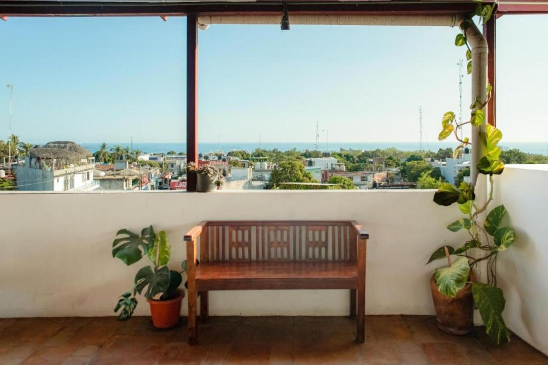 Terraza Puerto Hostel Puerto Escondido  Esterno foto