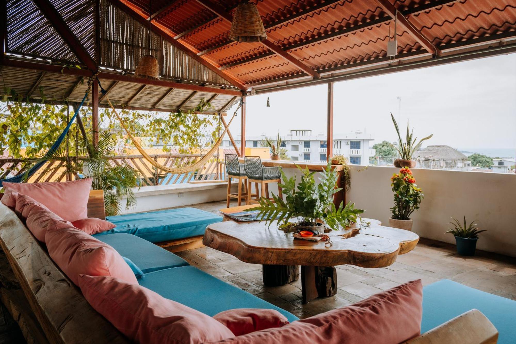 Terraza Puerto Hostel Puerto Escondido  Esterno foto