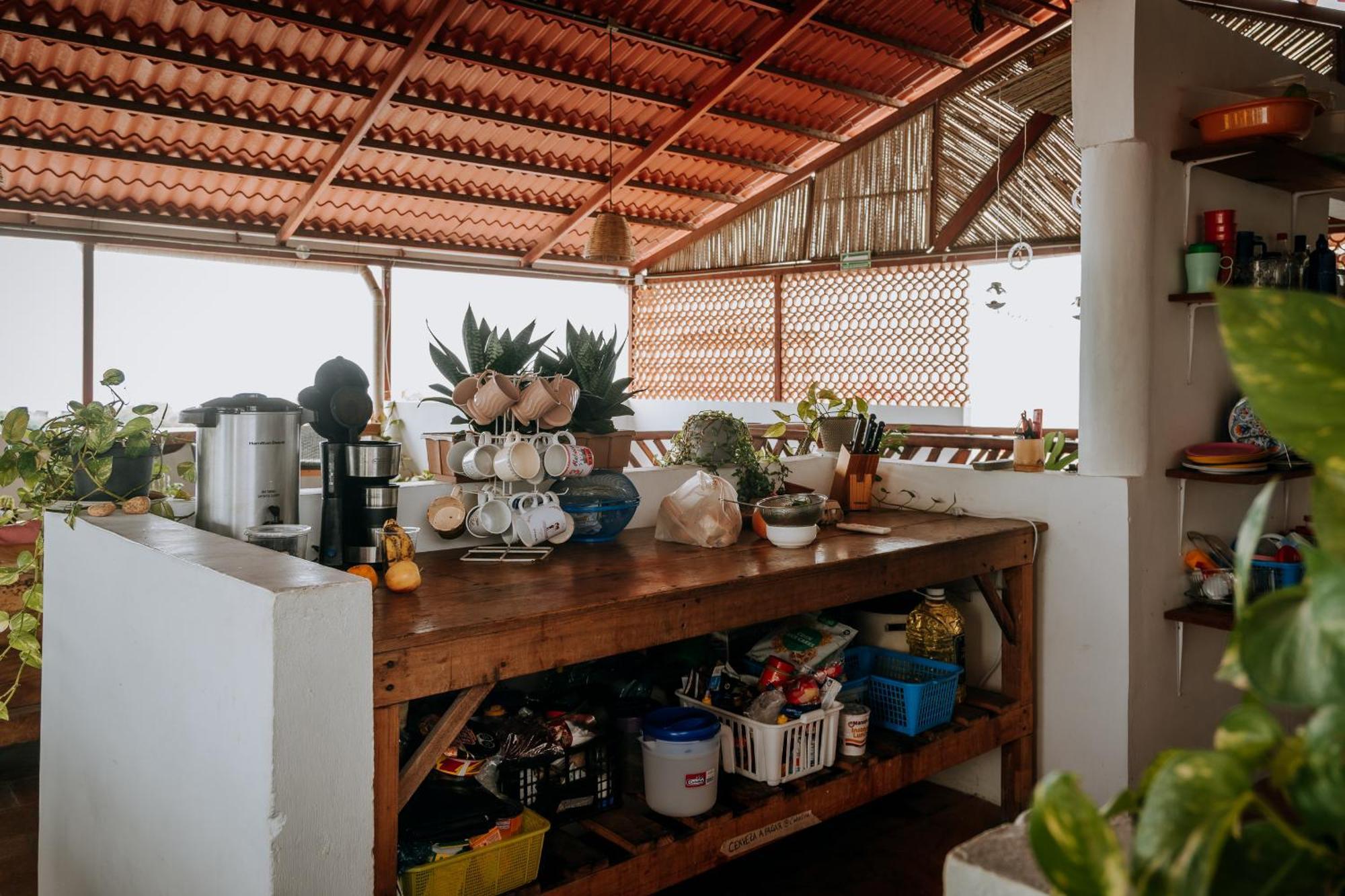 Terraza Puerto Hostel Puerto Escondido  Esterno foto